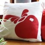 Modern Cushion - Natural And Red Cushion Cover,..