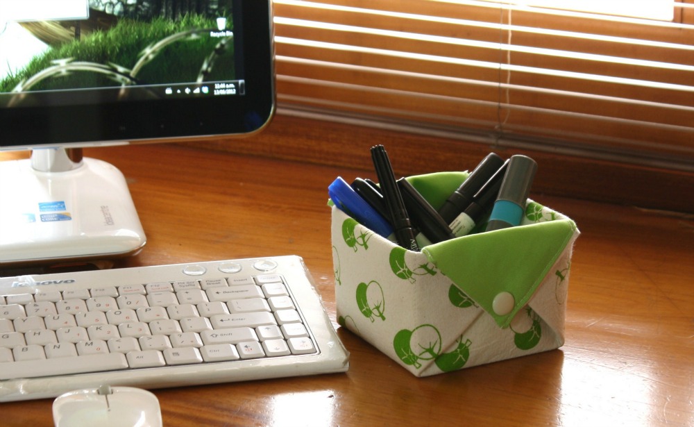 Fabric Storage Organizer Basket Origami Box Organizer Desk Organizer